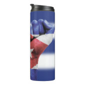 キューバ国旗の拳 タンブラー (回転右)