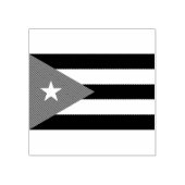 キューバ国旗の木版画 ラバースタンプ (インプリント)