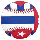 キューバ国旗を掲げた愛国的なソフトボール ソフトボール (正面)