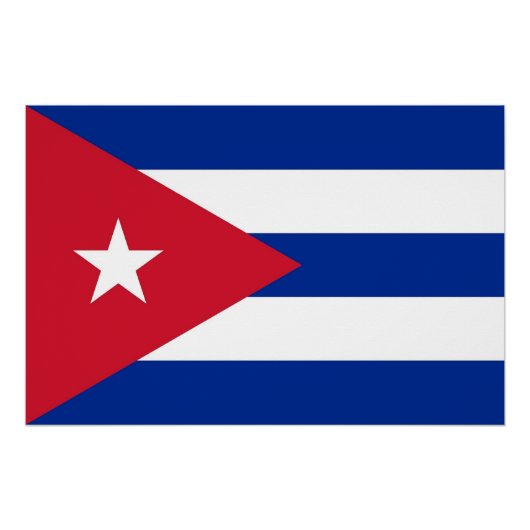 キューバ国旗を掲げた愛国的なポスター ポスター (正面)