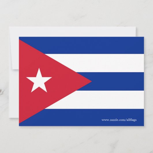 キューバ国旗を掲げた赤ちゃんシャワー招待状 招待状 (裏面)