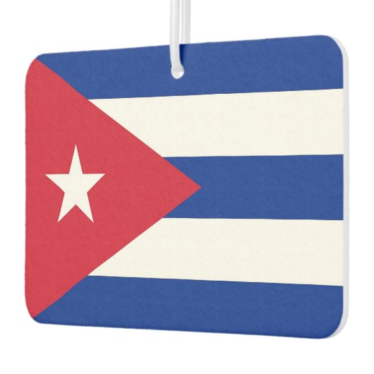 キューバ国旗を掲げた車の新入生 カーエアーフレッシュナー (左)