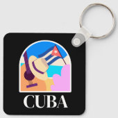 キューバ国旗サルサヴィンテージ キーホルダー (裏面)