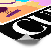 キューバ国旗サルサヴィンテージ ポスター (角)