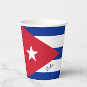 キューバ国旗紙カップ&キューバパーティー/スポーツ 紙コップ (正面)