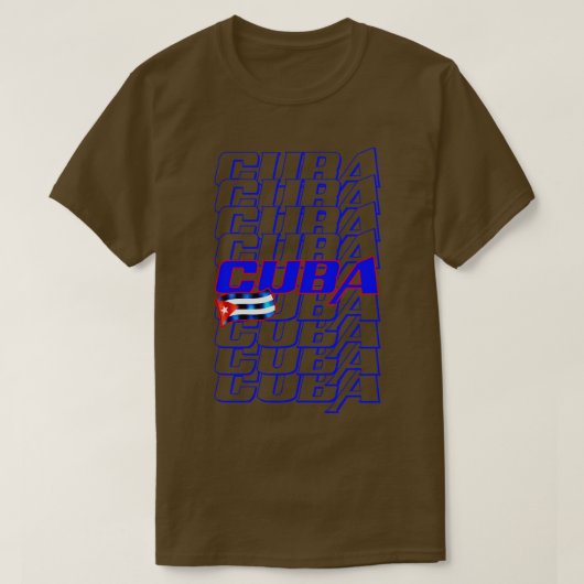 キューバ国旗2 Tシャツ (デザイン正面)