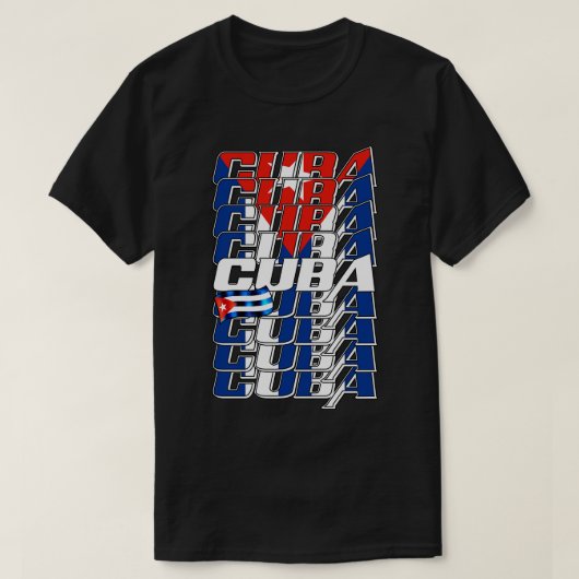 キューバ国旗3 Tシャツ (デザイン正面)