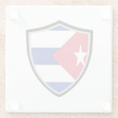 キューバ国旗 ガラスコースター (裏面)