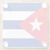 キューバ国旗 ガラスコースター (裏面)