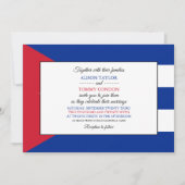 キューバ国旗、キューバ結婚国旗 招待状 (正面)