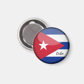 キューバ国旗&キューバ – 旅行/スポーツファン マグネット (正面/裏面)