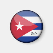 キューバ国旗&キューバ – 旅行/スポーツファン マグネット (正面)