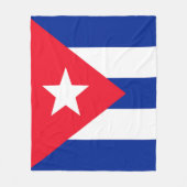 キューバ国旗 フリースブランケット (正面)