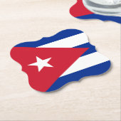 キューバ国旗 ペーパーコースター (アングル)