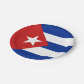キューバ国旗 ペーパープレート (アングル)