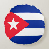 キューバ国旗 ラウンドクッション (正面)