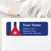 キューバ国旗 ラベル (インサイチュ)