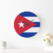 キューバ国旗 ラージ壁時計 (ホーム)