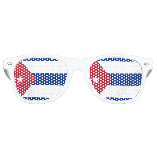 キューバ国旗 レトロサングラス (正面)