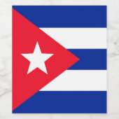 キューバ国旗 ワインラベル (シングルラベル)