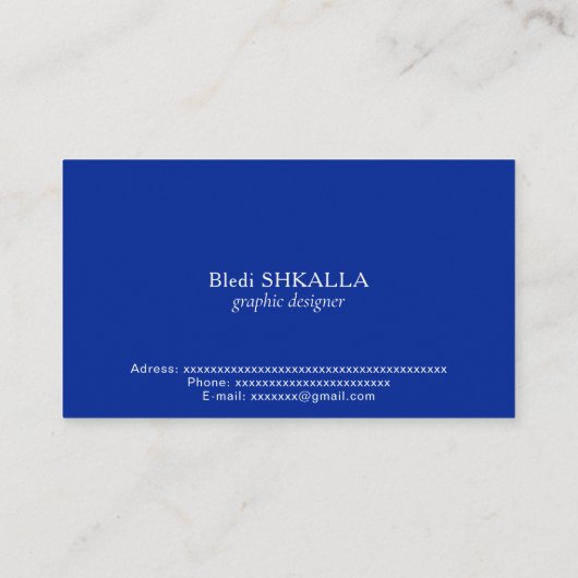 キューバ国旗 名刺 (裏面)