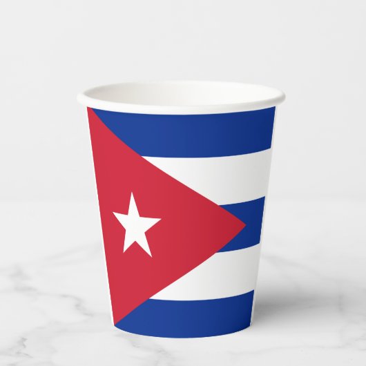 キューバ国旗 紙コップ (正面)