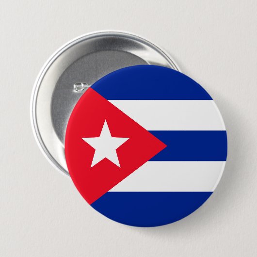 キューバ国旗 缶バッジ (正面&裏面)