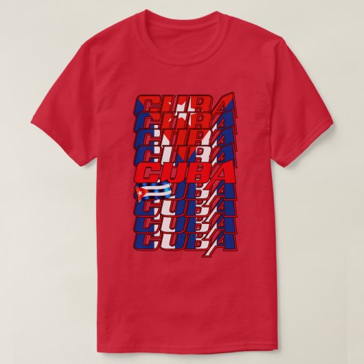 キューバ国旗 Tシャツ (デザイン正面)