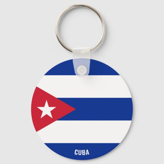 キューバ国魅力的旗 キーホルダー (正面)