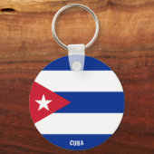 キューバ国魅力的旗 キーホルダー (正面)