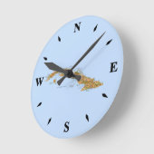 キューバ地図の時計 ラウンド壁時計 (傾斜)