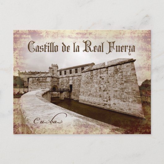 キューバ実在ハバナ，カスティーリョ・デ・ラ・フエルザ ポストカード (正面)