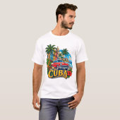 キューバ島の伝統芸術Tシャツ Tシャツ (正面フル)