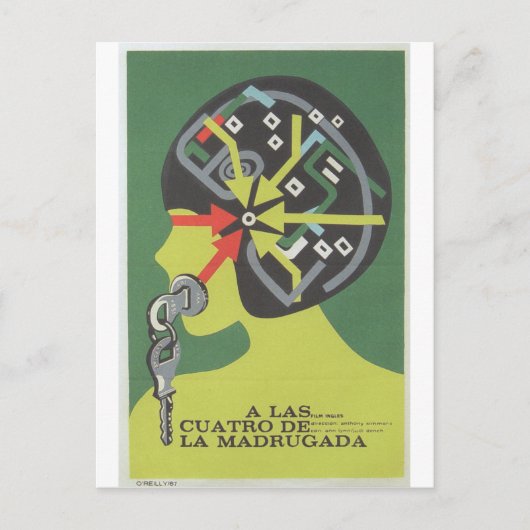 キューバ映画ポスターキューバ映画ポスターポストプリント ポストカード (正面)