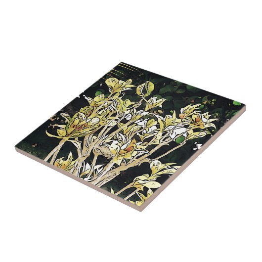 キューバ植物 タイル (側面)