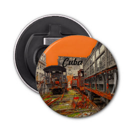 キューバ機関車と列車ワゴンボトル開設機 栓抜き