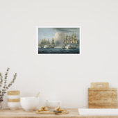 キューバ沖のHMS Arethusaによるポモンの捕獲 ポスター (キッチン)