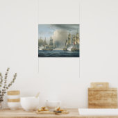 キューバ沖のHMS Arethusaによるポモンの捕獲 ポスター (キッチン)