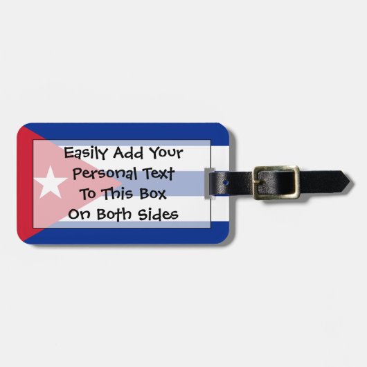 キューバ簡単ID個人の国旗 ラゲッジタグ (正面横)