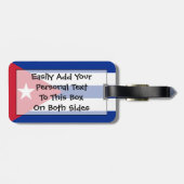 キューバ簡単ID個人の国旗 ラゲッジタグ (裏面横)