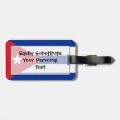 キューバ簡単ID個人の国旗 ラゲッジタグ (裏面横)