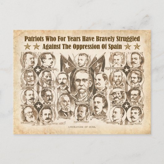 キューバ自由主義者 – 1898年新聞記事 ポストカード (正面)