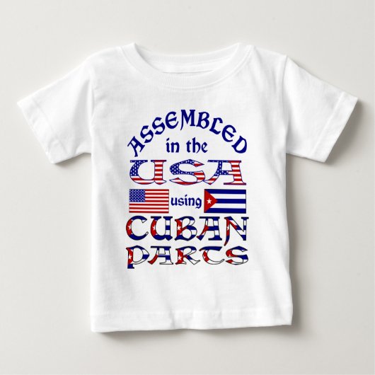 キューバ製パーツ フロント ベビーTシャツ (正面)