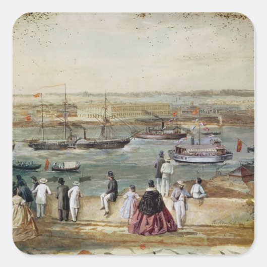 キューバ風景 スクエアシール (正面)