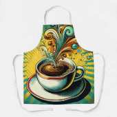 キューバ鮮やかーコーヒーカップ エプロン (正面)