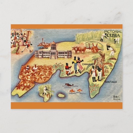 キューバ - アーティストの視点 ポストカード (正面)