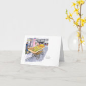 キューバ，オールドハバナの果物売り カード (黄色い花)