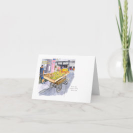 キューバ，オールドハバナの果物売り カード