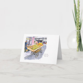 キューバ，オールドハバナの果物売り カード