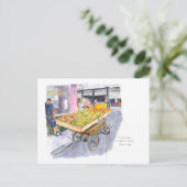 キューバ，オールドハバナの果物売り ポストカード (スタンド正面)